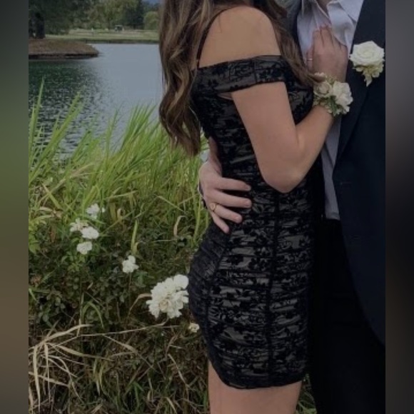 Mini dress black lace - Picture 2 of 2